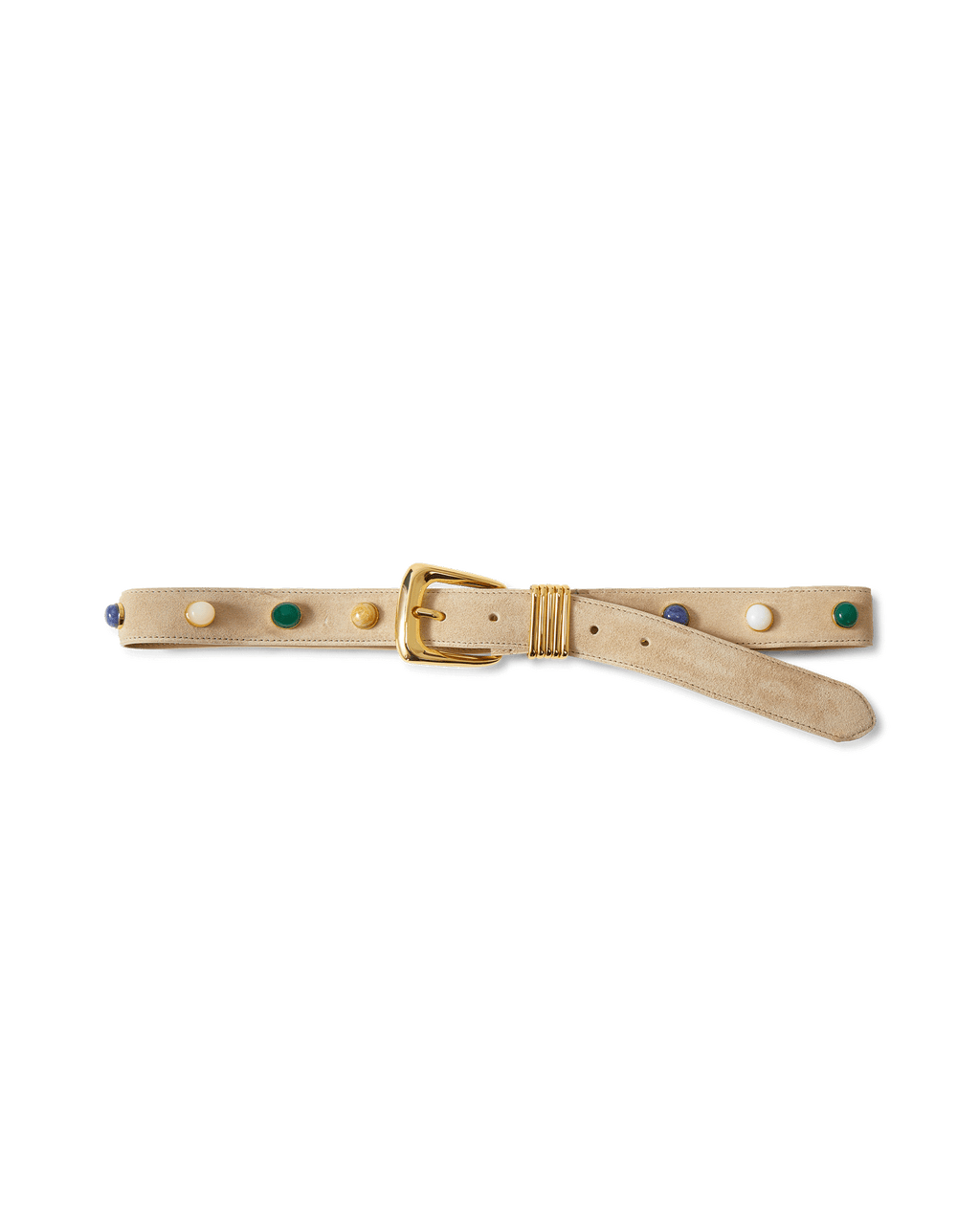 Arch Embellished Suede Belt - Famous | Online Store