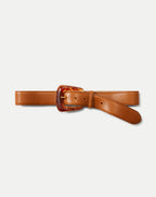 Ceinture en cuir avec boucle en résine arquée