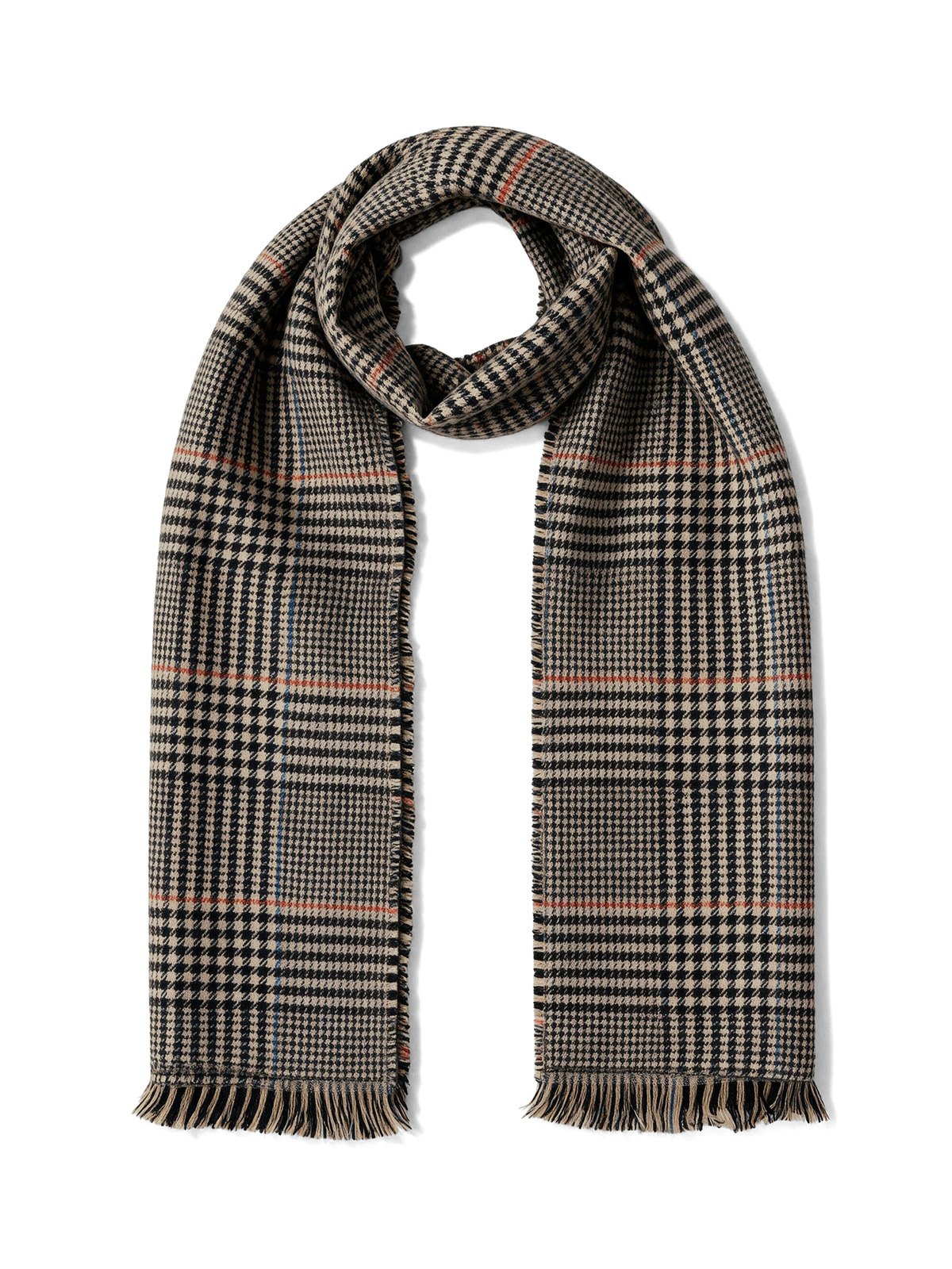 Houndstooth Wool Scarf
