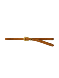 Ceinture fine en daim à boucle arrondie