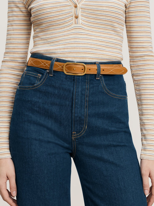 Ceinture brodée à passant