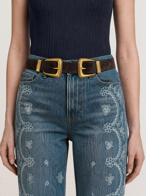 Ceinture taille cintrée à double boucle