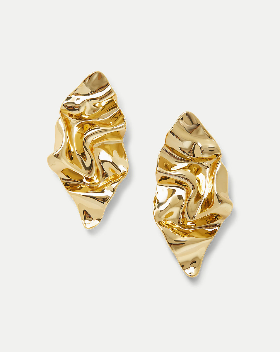 Crumpled Gold Earrings