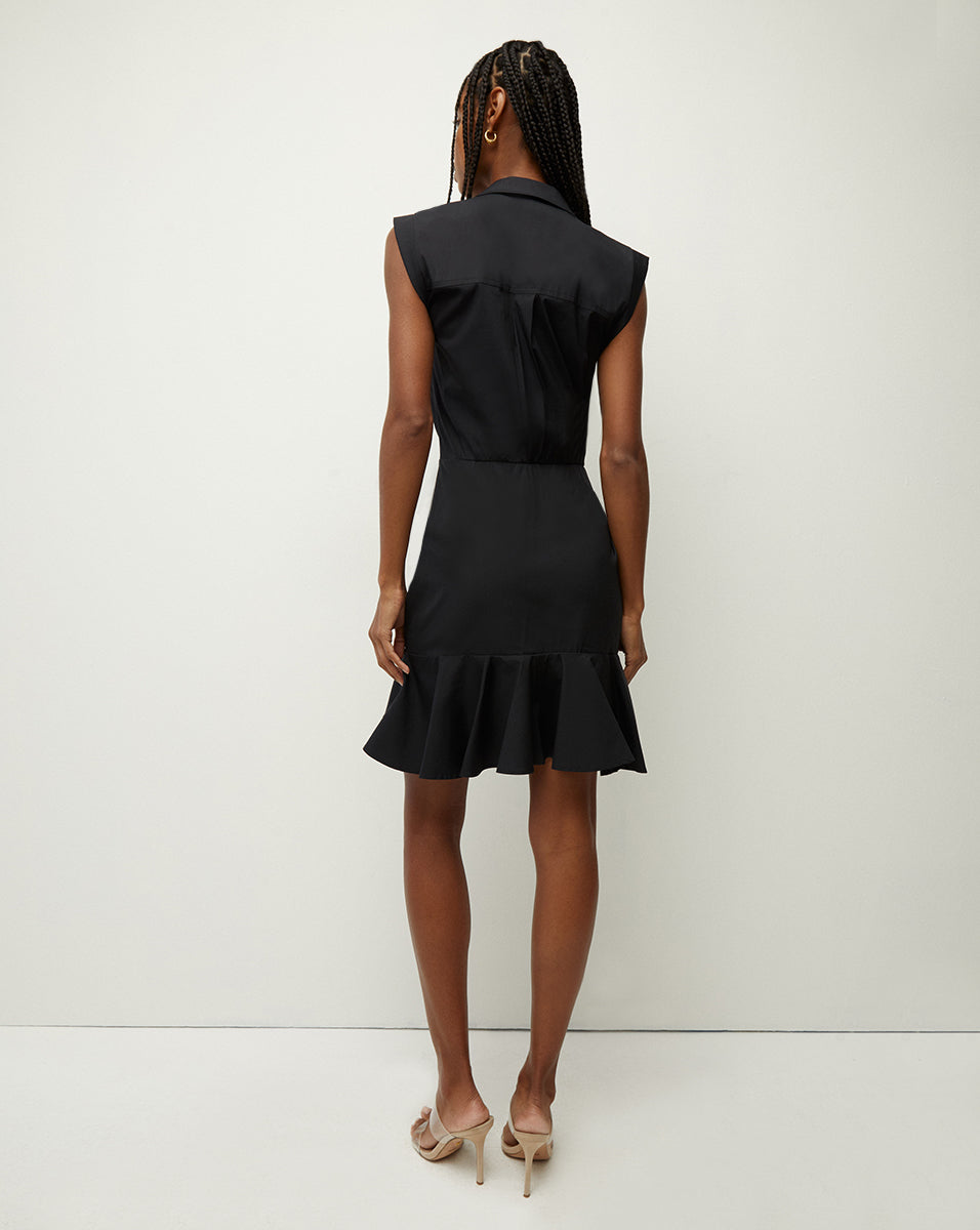 Bell Button Down Ruched Shirtdress