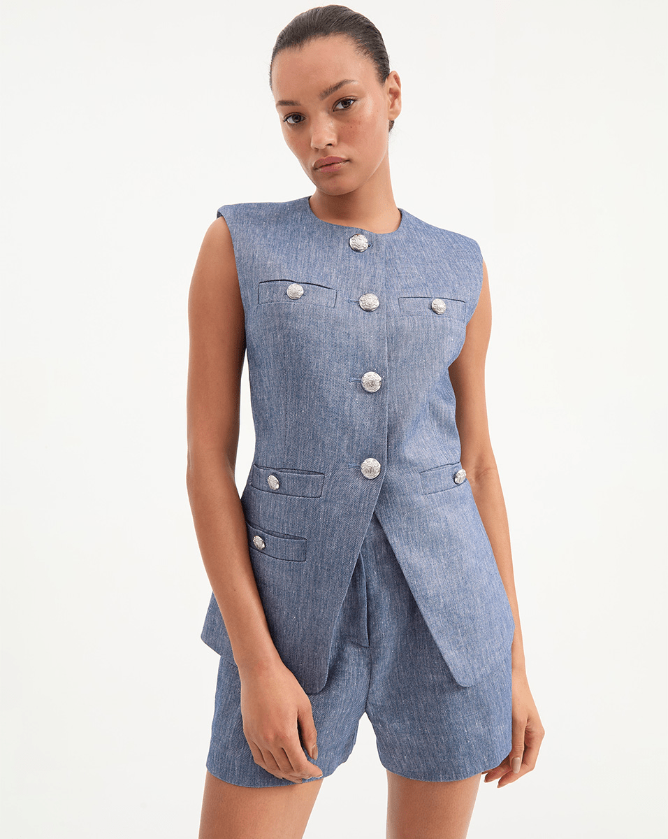 Gilet en lin Tamara