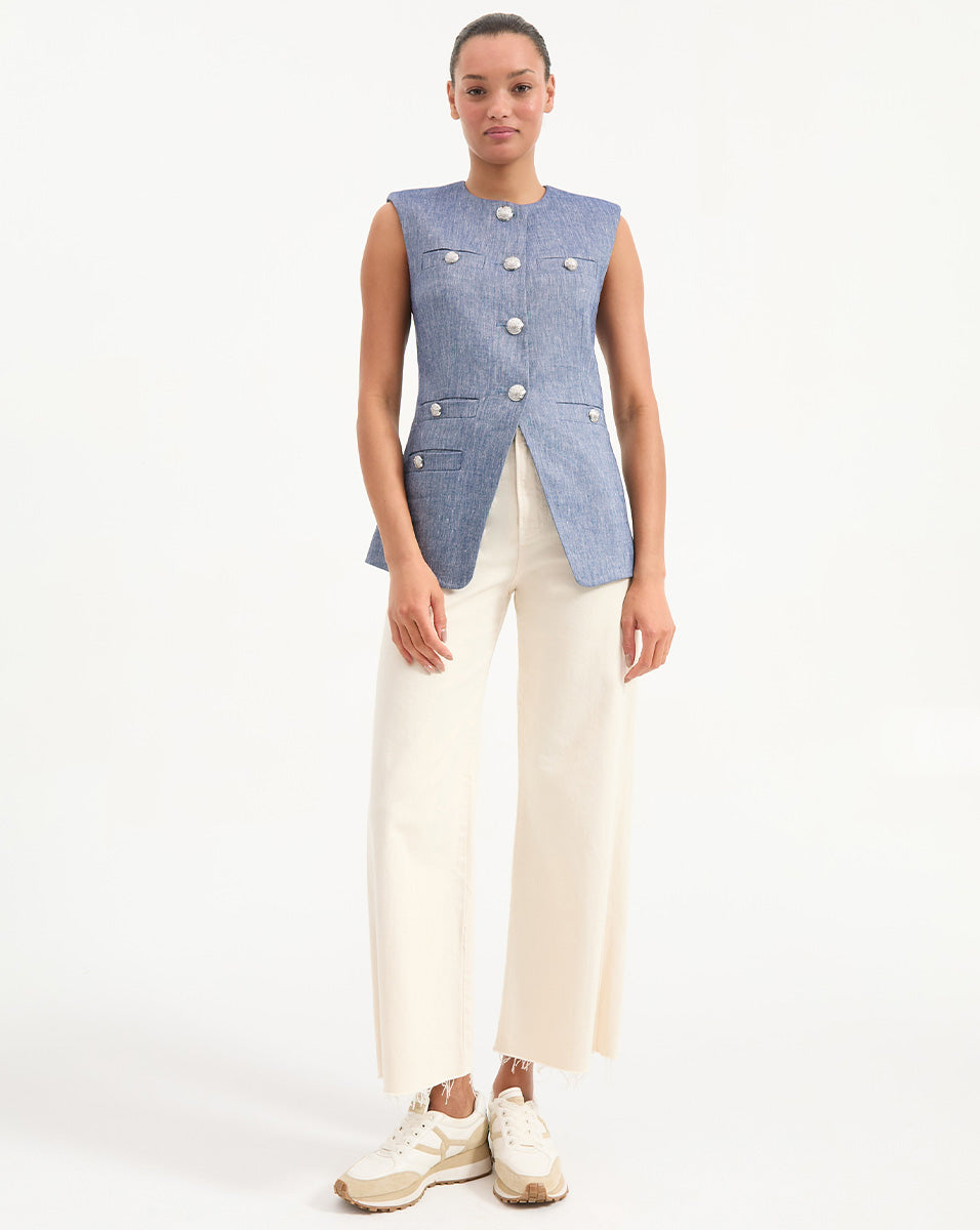 Gilet en lin Tamara