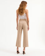 Pantalon Aubrie court à jambe large