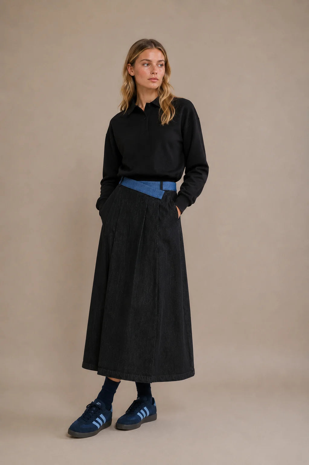Denim Waistband Skirt