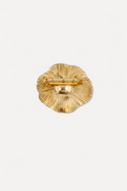 Broche florale en or