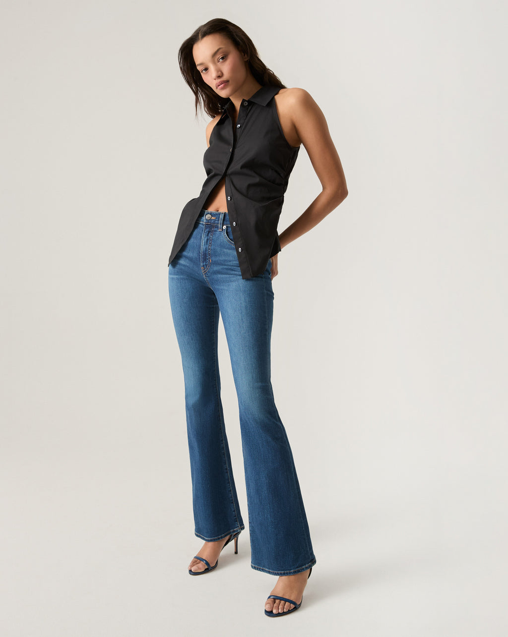 Regina Sleeveless Button-Down Shirt