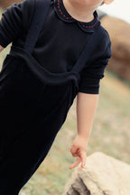 Velour Baby Overall With Model Collared Top