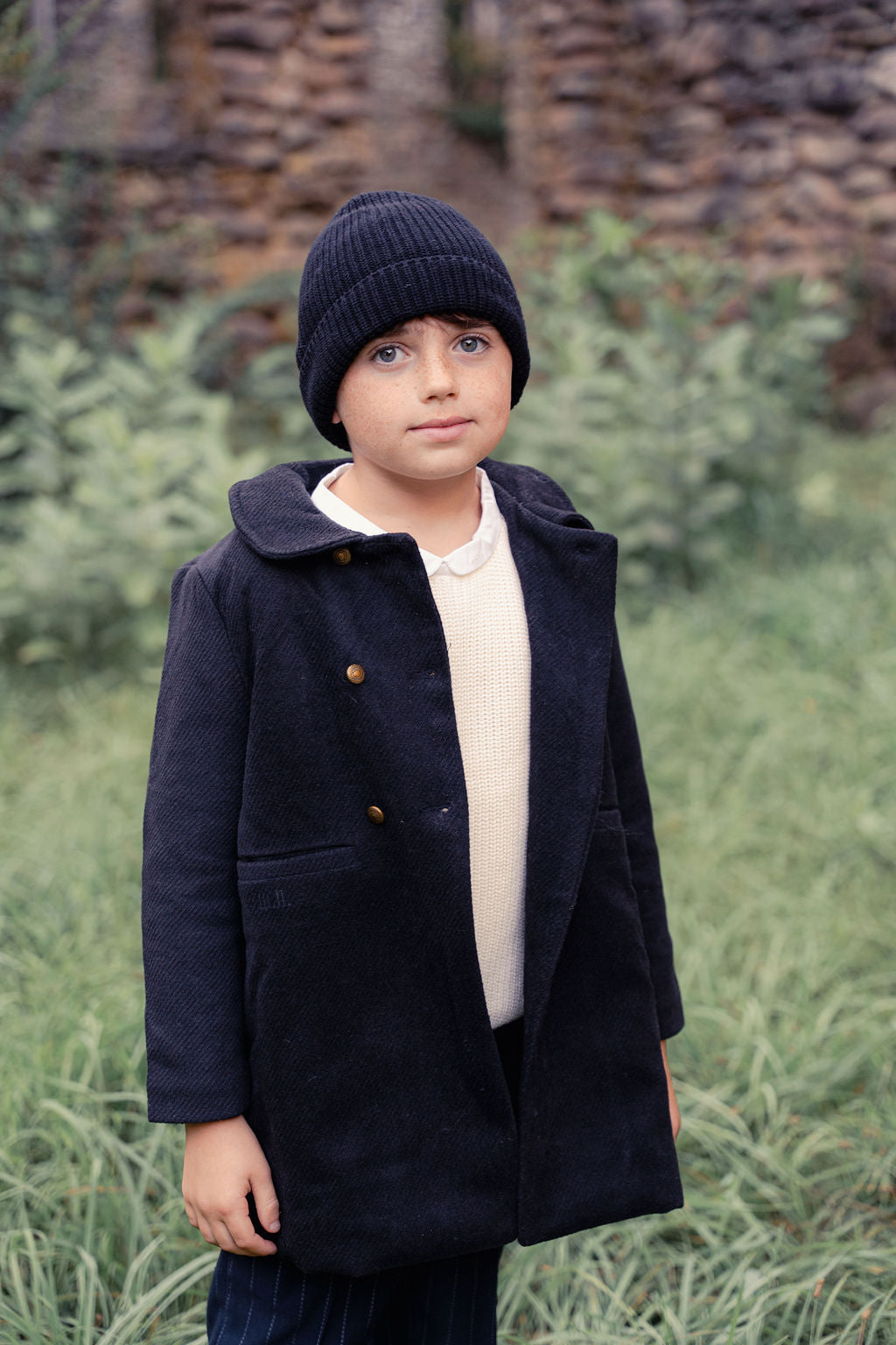 Boys Embroidered Collar Sweatshirt