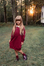 Robe à col brodé pour fille