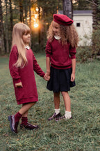 Girls Graphic Collar Sweatshirt