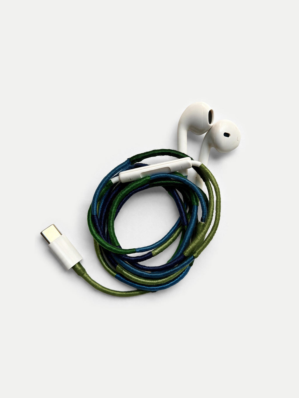 Color Block Hand-Wrapped Earphones