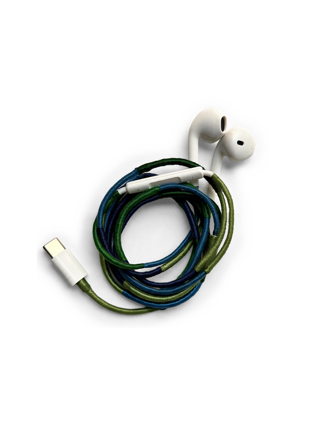 Color Block Hand-Wrapped Earphones