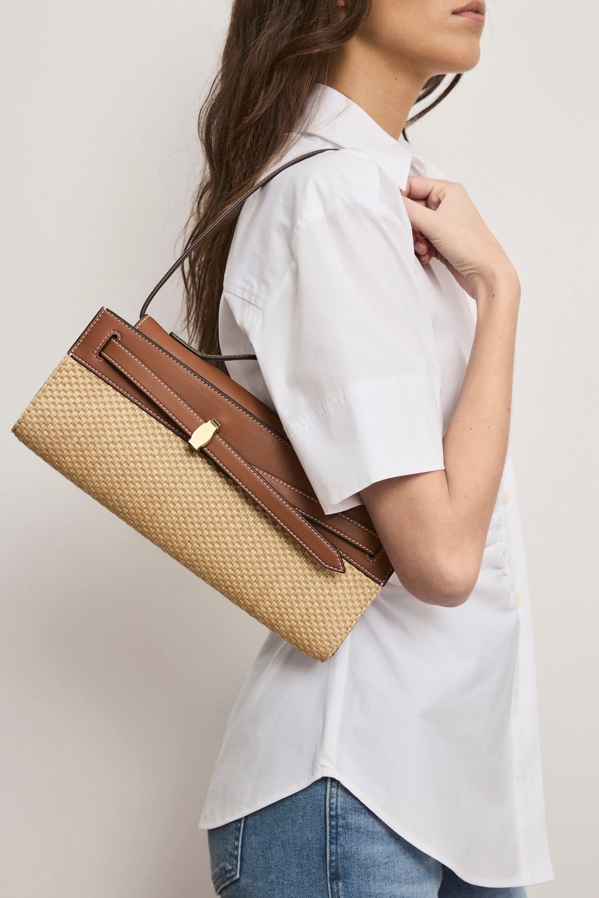 Veronica Beard Raffia Dash Clutch