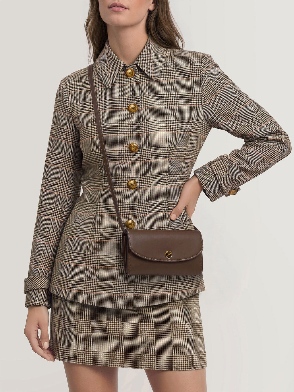Portefeuille bandoulière en cuir