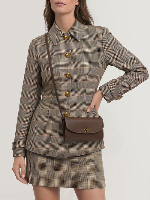 Portefeuille bandoulière en cuir