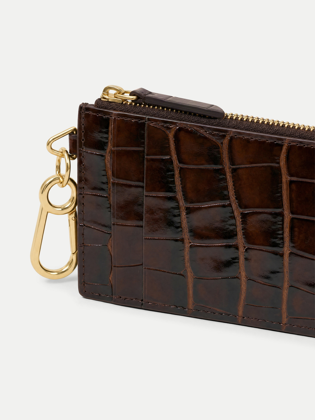 Croc-Embossed Card Holder