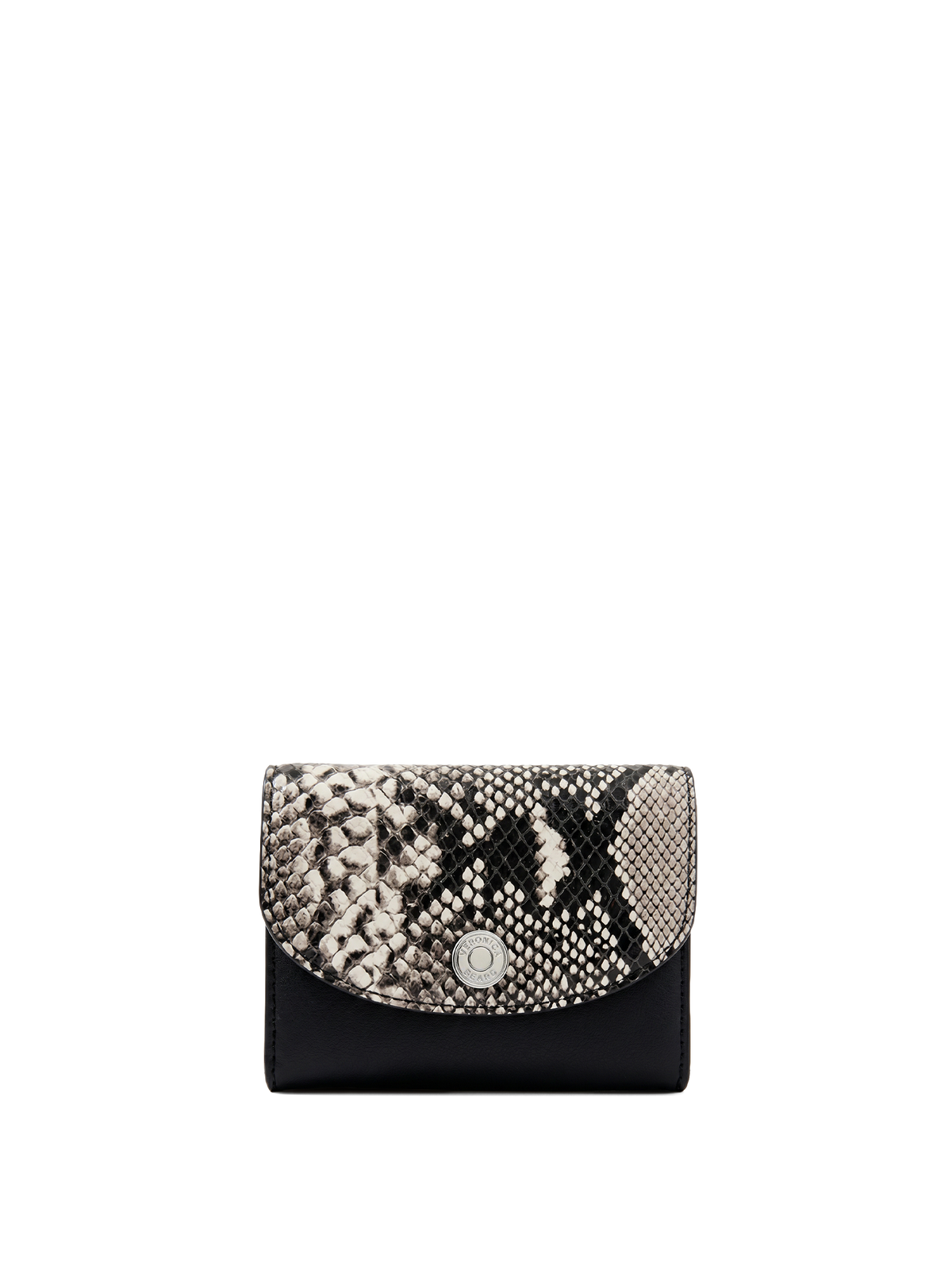 Snake-Embossed Flap Card Holder