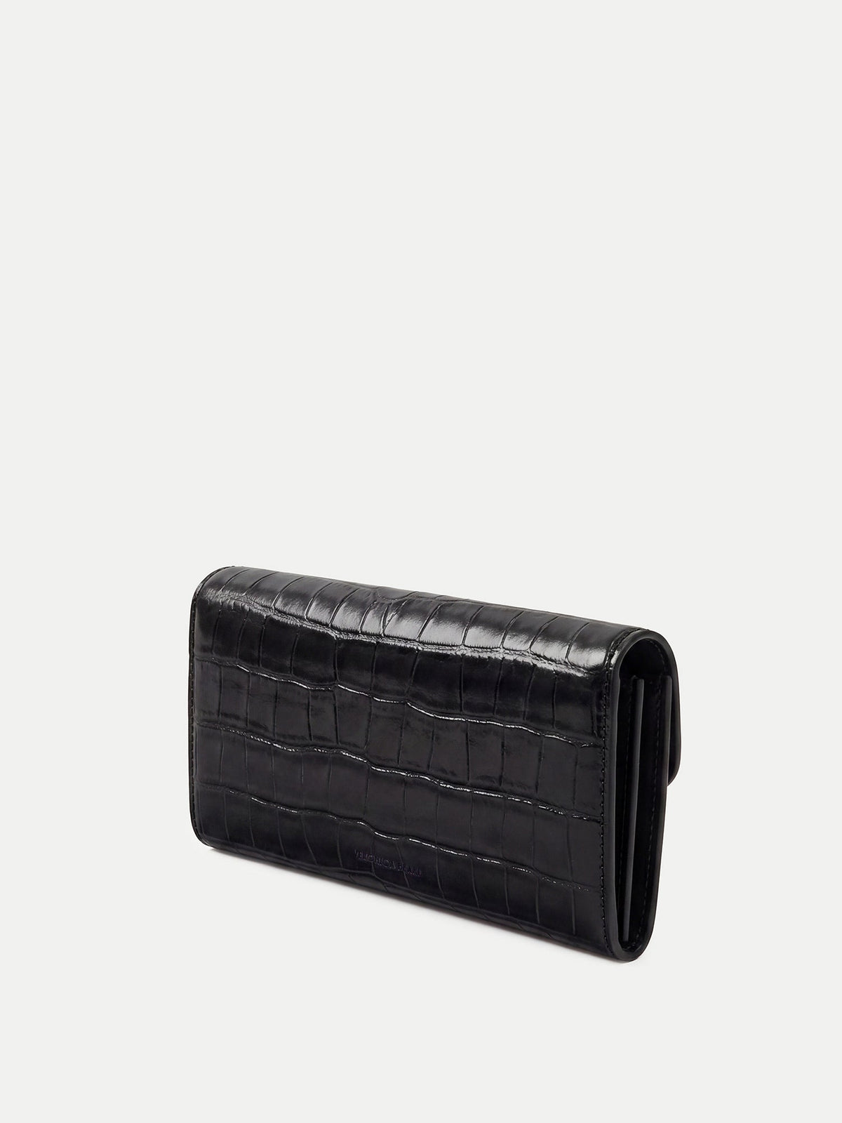Croc-Embossed Crossbody Wallet