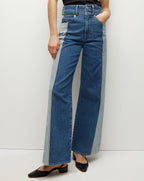 Taylor Two-Tone Wide-Leg Jean