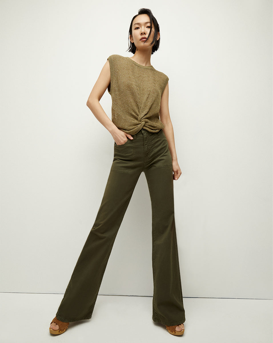 Pantalon large slim à poches plaquées Crosbie