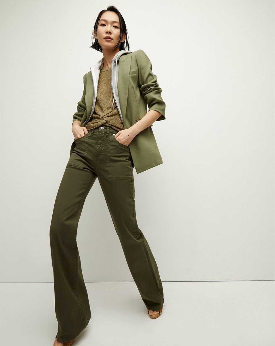 Pantalon large slim à poches plaquées Crosbie