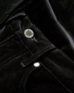 Pantalon évasé ajusté Beverly en velours