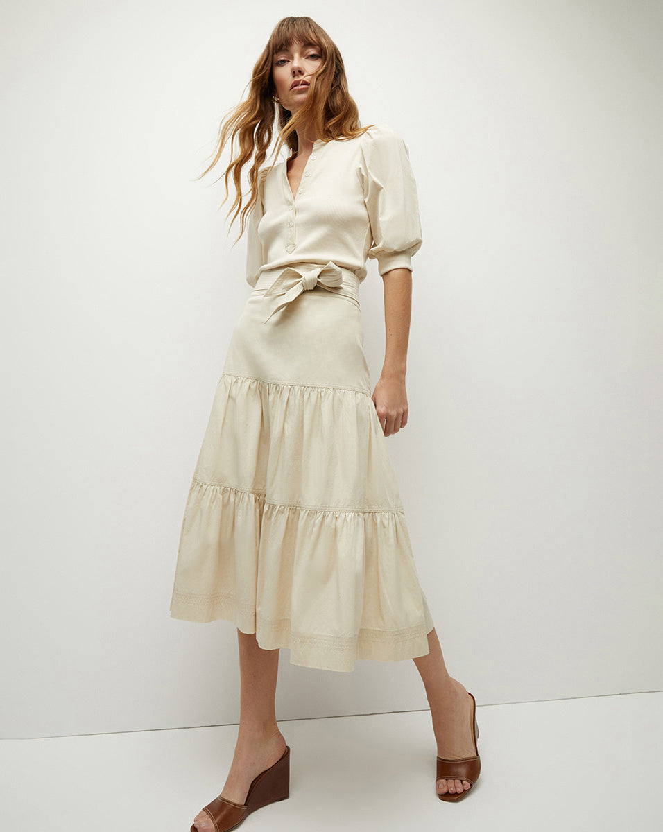 Coralee Puff-Sleeve Tee