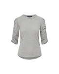 Waldorf Ruched-Sleeve Slub T-Shirt