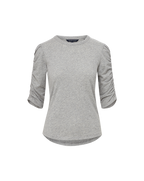 Waldorf Ruched-Sleeve Slub T-Shirt