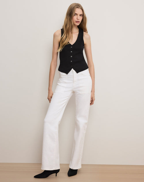 Hoorne Button-Down Tank Top