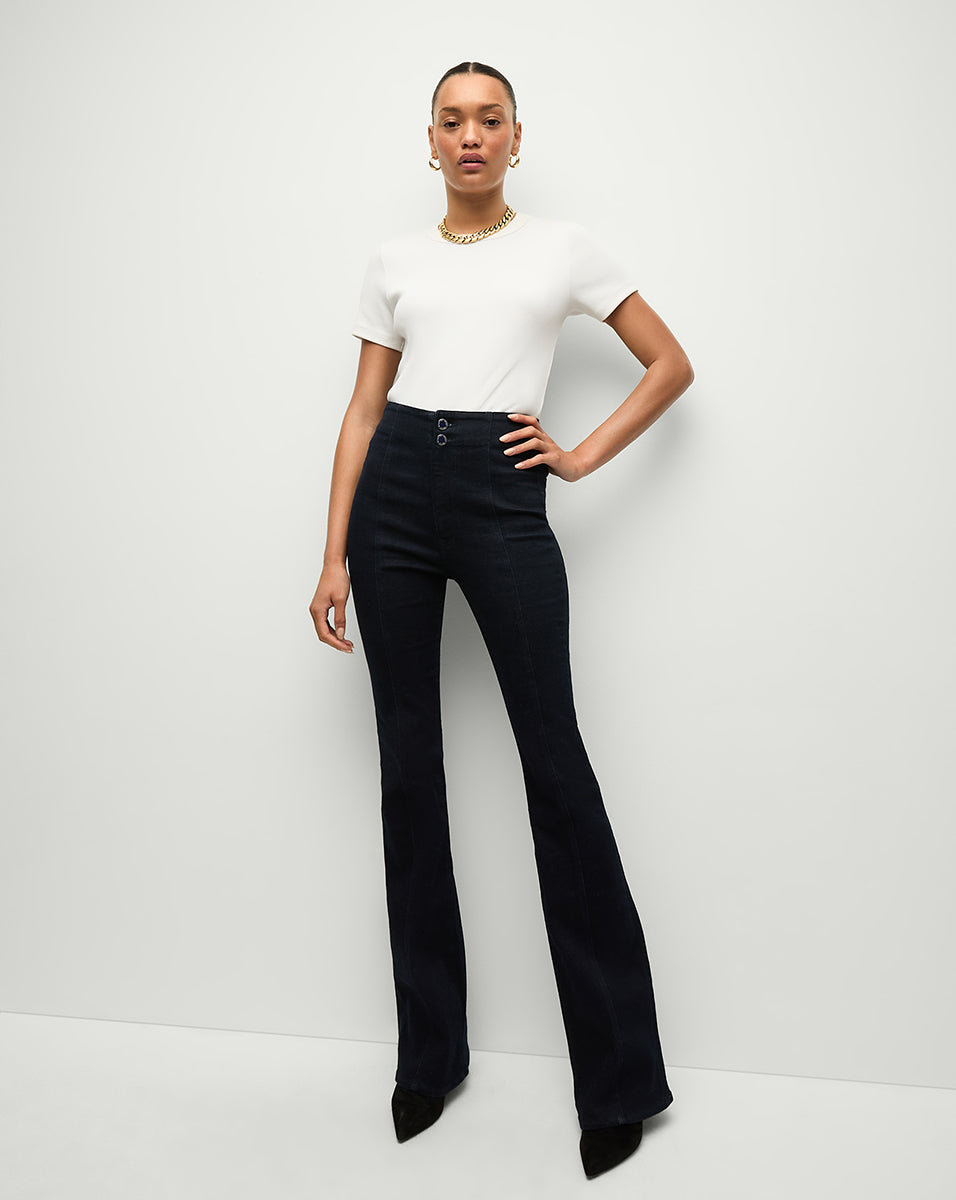 Jean Beverly Skinny-Flare à Coutures