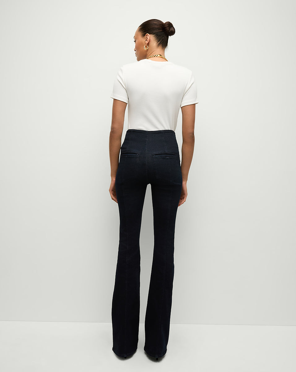 Jean Beverly Skinny-Flare à Coutures