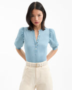 Coralee Puff-Sleeve Tee