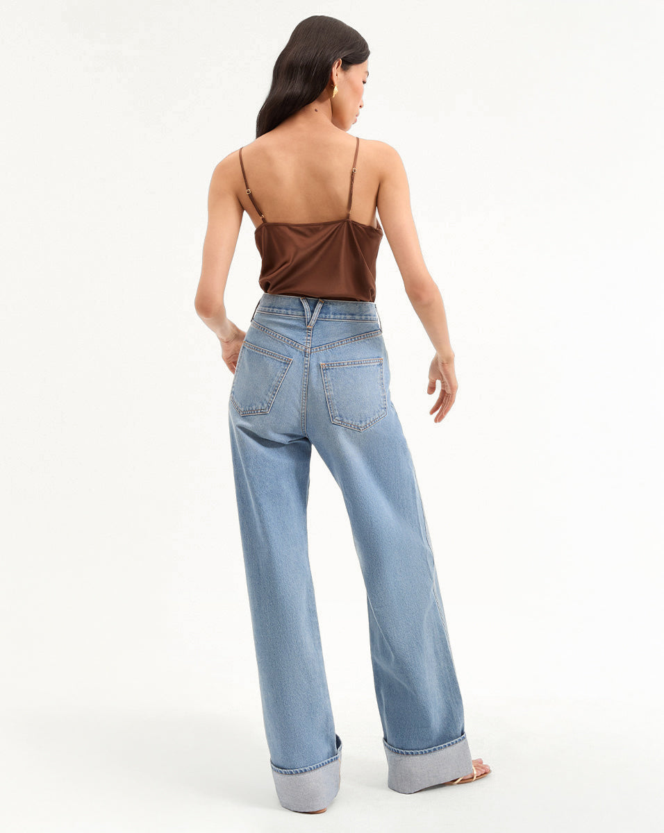 Taylor Cuffed Wide-Leg Jean