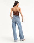 Taylor Cuffed Wide-Leg Jean