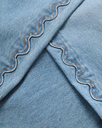 Taylor Scalloped Wide-Leg Jean