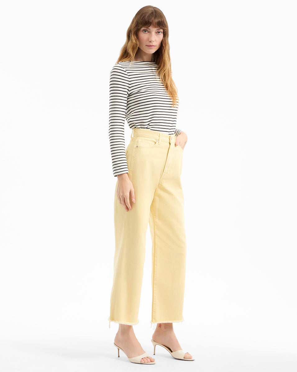 Taylor Cropped Wide-Leg Jean
