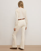 Nelia Cashmere Pullover | Button Accent