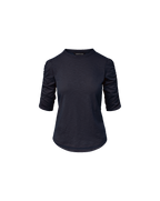 Waldorf Ruched-Sleeve Slub T-Shirt