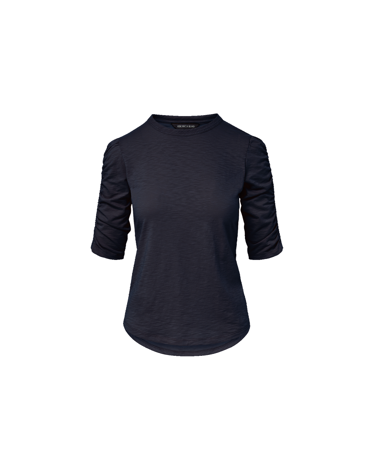 Waldorf Ruched-Sleeve Slub T-Shirt
