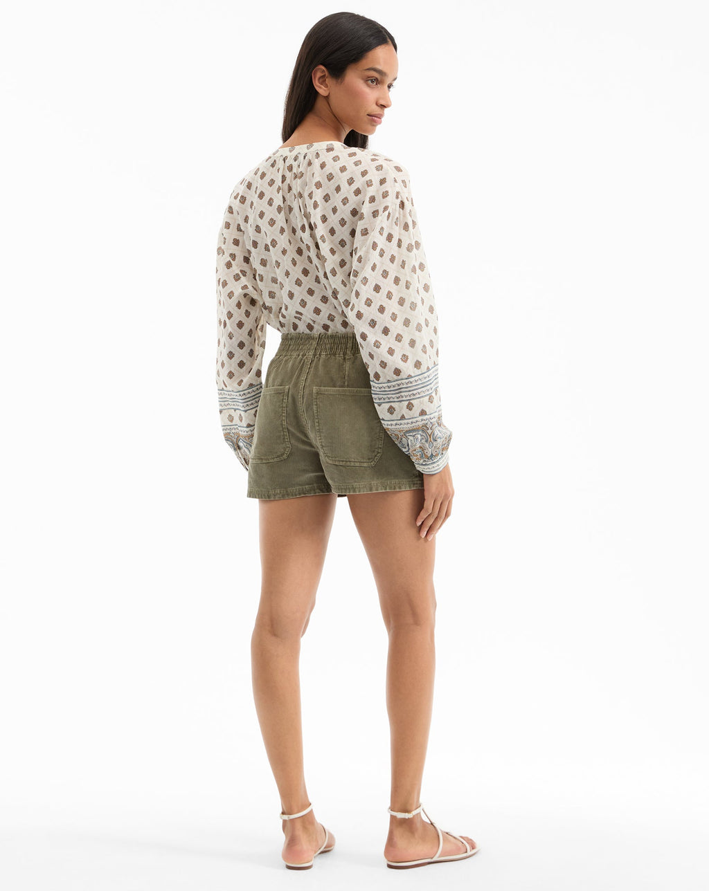 Short en velours côtelé Sally