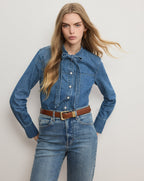 Gabby Denim Button-Down Shirt