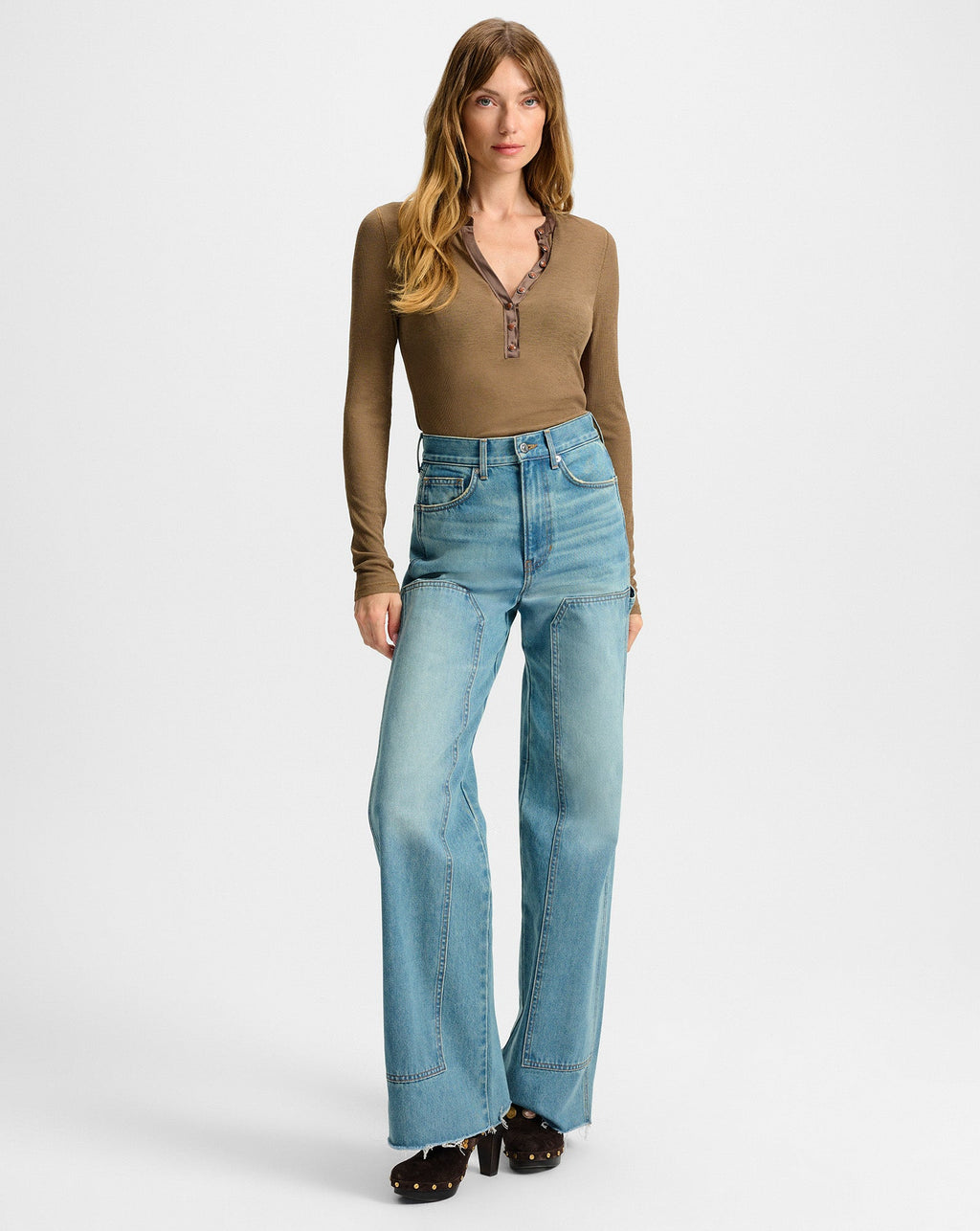 Drexler Ribbed Henley Top