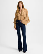 Beverly Chain-Pocket Skinny-Flare Jean