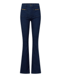 Beverly Chain-Pocket Skinny-Flare Jean