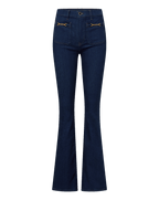 Beverly Chain-Pocket Skinny-Flare Jean